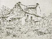 Jean Francois Millet The house Beside wici painting